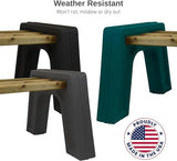RTS Home Accents Custom Length Lightweight Indoor or Outdoor Backless Bench Ends, (Wood & Screws Sold Separately) - Photo 4