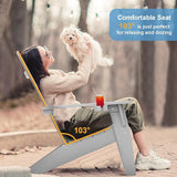 MXIMU Modern Adirondack Chairs Set of 2 Weather Resistant with Cup Holder Oversize Plastic Fire Pit Chairs Adorondic - Photo 3