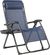 Goplus Oversized Zero Gravity Chair, XL-Extended Version, Outdoor Recliner w/Cup Holder & Detachable Headrest - Photo 1