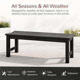 Stoog Outdoor Bench, 2-Person Outdoor Poly Lumber Backless Bench, Weatherproof Garden Bench, Never Rot or Fade - Photo 4