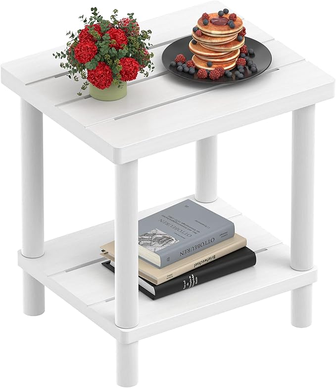 Outdoor Side Table, 2-Tier Small Outdoor Table for Patio, Adirondack Side Tables for Outside or Indoor - Photo 1