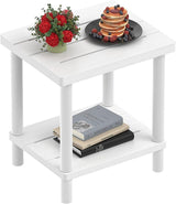 Outdoor Side Table, 2-Tier Small Outdoor Table for Patio, Adirondack Side Tables for Outside or Indoor - Photo 1