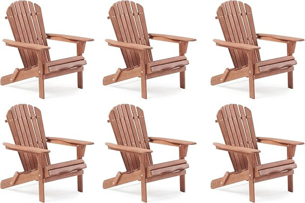 Wooden Folding Adirondack Chair Set of 6 - Photo 1