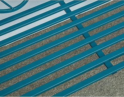 Small Outdoor Bench for Porch Metal Garden Benches with Butterflies Pattern Backrest and Armrests for Garden, Porch, Yard (White, Black, Blue) (Color : Black)