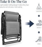 Best Choice Products Oversized Padded Zero Gravity Chair, Folding Outdoor Patio Recliner - Photo 5