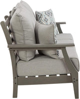 Signature Design by Ashley Visola Outdoor Patio Sofa with All-Weather Cushion and 2 Throw Pillows - Photo 8