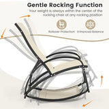 Tangkula Rocking Chair Outdoor, 2-in-1 Convertible Lounge Chair with 4-Level Adjustable Backrest - Photo 7