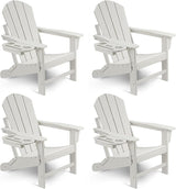 Adirondack Chair Set of 4, HDPE Folding Adirondack Chair with Multifunctional Cup Holder - Photo 1