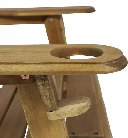 Christopher Knight Home Cynthia Outdoor Acacia Wood Folding Adirondack Chair, Natural