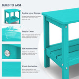 KINGYES Double Side Table, Adirondack End Table- Aruba - Photo 5
