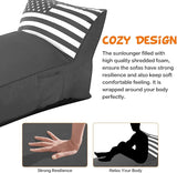 Outdoor Chaise Lounge Chair, Sunbed UV Resistant American Flag Sofa Couch Patio Waterproof Outside Sunlounge Reclining - Photo 3