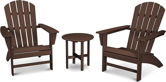 POLYWOOD Nautical 3-Piece Adirondack Chair Set