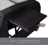 Grand patio Outdoor Reclining Chairs with Extended Footrest 2-Piece Adjustable Patio Wicker - Photo 5