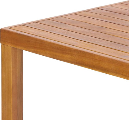 Christopher Knight Home Balew Acacia Wood Outdoor Bar Table, Wooden Patio Bar Height Table, Square Kitchen Coffee Bar Table, Patio Furniture Set, Teak