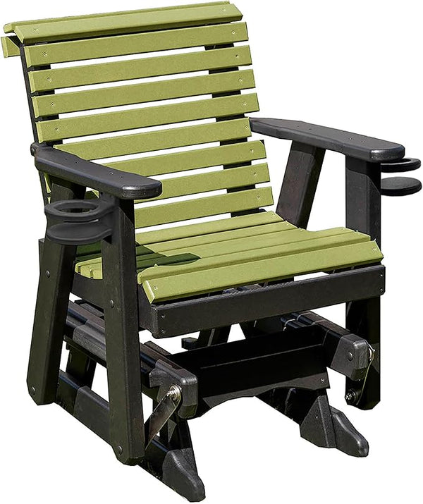 Amish Craftsmanship Made in USA 2FT Heavy Duty Poly Lumber Wood Porch Patio Glider HDPE with No wood fibers Lancaster - Photo 1