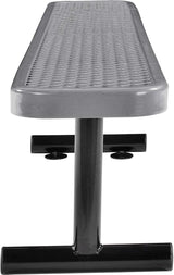 Global Industrial 6'L Heavy Duty Expanded Metal Mesh Flat Bench with Steel Frame, Portable Outdoor Bench - Photo 3