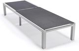 LeisureMod Marlin Aluminum Outdoor Chaise Lounge Chair (Set of 2) - Mesh Sling Fabric Seat White Aluminum Frame Beach - Photo 4