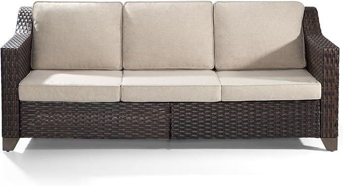 Joyside Patio Sofa - 3 Seater Rattan Sofa, All Weather High Back Sofa - Photo 7