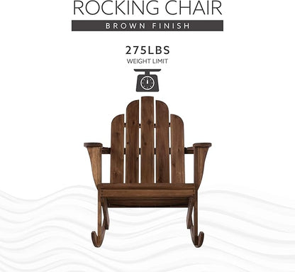 Linon Woodstock Rocking Chair, Teak