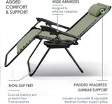 Nestl Zero Gravity Chairs 1 Pk, Portable Patio Lounge Outdoor with Pillows & Cup Holder Trays - Photo 5