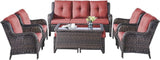 Rilyson Wicker Patio Furniture Chairs Set - 8 Piece Rattan Outdoor Patio Sectional Conversation Sets with 1 Sofa - Photo 3
