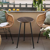 Metal Outdoor Side Tables Set of Two Small Outside Round End Table for Patio Modern Accent Garden Corner Table for - Photo 8