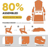 Adirondack Chair Set of 6, HDPE Folding Adirondack Chair with Multifunctional Cup Holder - Photo 6