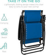 Best Choice Products Folding Zero Gravity Outdoor Recliner Patio Lounge Chair w/Adjustable Canopy Shade, Headrest - Photo 7