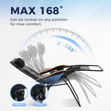 MAISON ARTS Oversized XXL Padded Zero Gravity Chair Set of 2, 30" Wide Seat Foldable Patio Recliner - Photo 3
