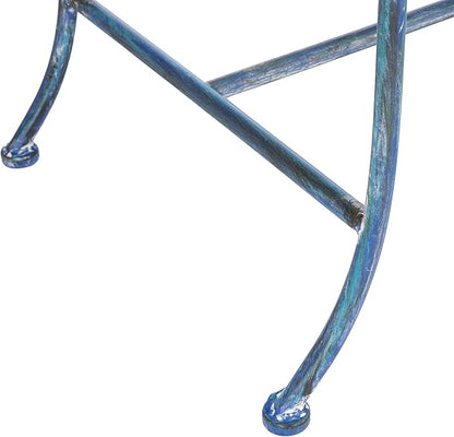 Safavieh PAT5016C Outdoor Collection Adina Antique Blue Wrought Iron 51-inch Garden Bench