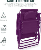 Best Choice Products Oversized Zero Gravity Chair, Folding Outdoor Patio Lounge Recliner w/Cup Holder Accessory Tray - Photo 7