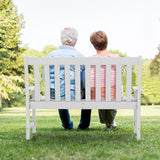 Giantex Outdoor Bench, 52-Inch Outside Bench All-Weather HDPE Park Bench with Backrest and Armrests - Photo 8