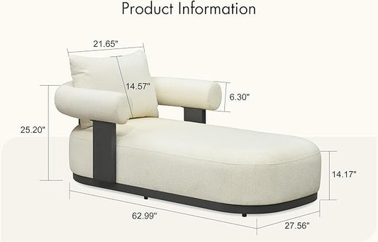 PURPLE LEAF Outdoor Chaise Lounge Set of 4 Chair Modern Aluminum Lounger Daybed with Lumbar Pillow and Armrest for Patio Poolside Beach Sunbathing Deck, White