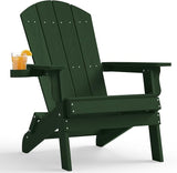 YEFU Adirondack Chair, Oversized Plastic Adirondack Chair Folding Outdoor Chairs with Cup Holder - Photo 1