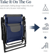 Best Choice Products Oversized Padded Zero Gravity Chair, Folding Outdoor Patio Recliner - Photo 6
