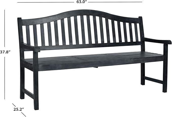 SAFAVIEH Outdoor Collection Mischa Natural Brown Bench