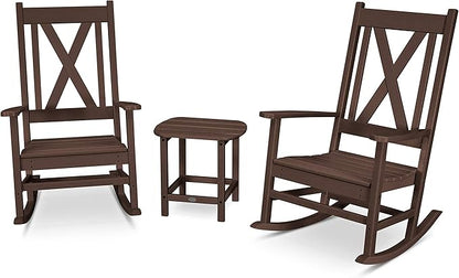 POLYWOOD® Braxton Rocking Chair Set, Mahogany