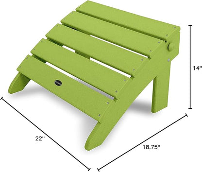 POLYWOOD® Classic Adirondack Ottoman, Lime