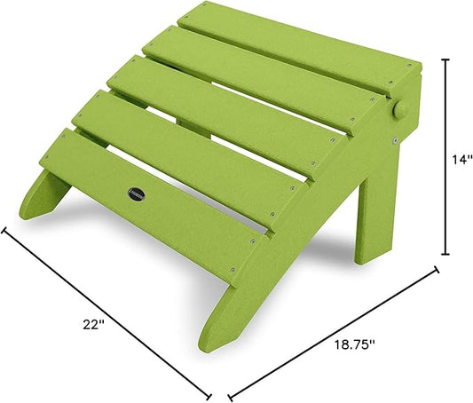POLYWOOD® Classic Adirondack Ottoman, Lime