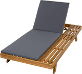 Merax Acacia Wood Chaise Lounge Chair Outdoor Set of 4 - Photo 6