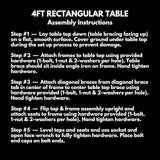 COATEDOUTDOORFURNITURE Heavy-Duty Portable Outdoor Kids Table, Punched Steel Kids Picnic Table - Photo 9