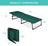 Best Choice Products Patio Chaise Lounge Chair, Portable Outdoor Folding Recliner for Lawn, w/ 8 Positions, Handles - Photo 7