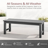 Stoog Outdoor Benches Set of 2, 2-Person Backless Patio Bench - Photo 4