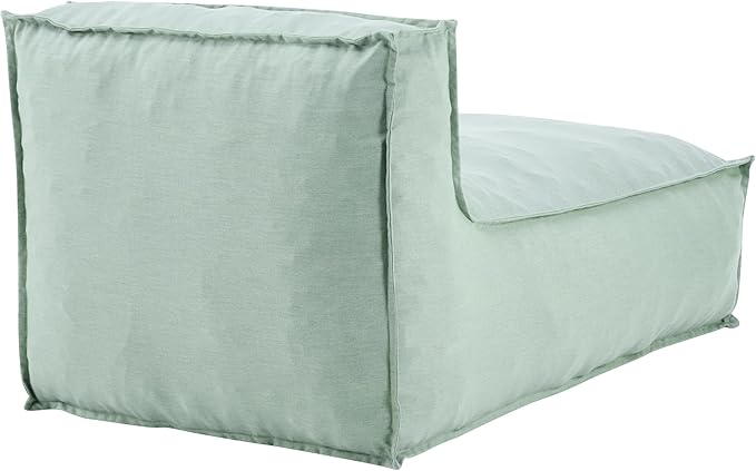 Merax Outdoor Bean Bag Lounge Chairs, 61" Outdoor Chaise Lounger Chair with Foam Filled, Cozy Outdoor Bean Bag Couch for Patio Pool Desk, Water-Resistant Fabric Sun Lounger Chair, Mint