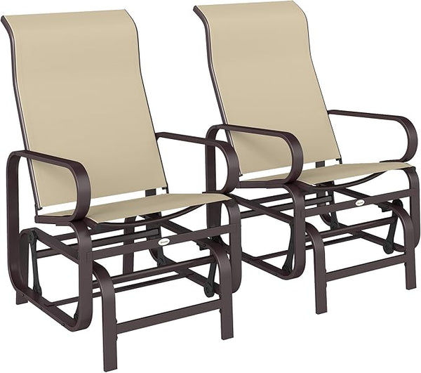 Outsunny Outdoor Glider Chair Set of 2 - Photo 1