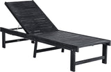 SAFAVIEH Outdoor Collection Inglewood Dark Slate Grey Solid Wood/Beige Cushion Chaise Lounge Chair (PAT6723K) - Photo 3