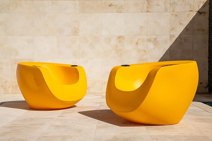 Tenjam Moon Chair in Pool Lounge Chairs for Sun Shelf Set of Two - Photo 5