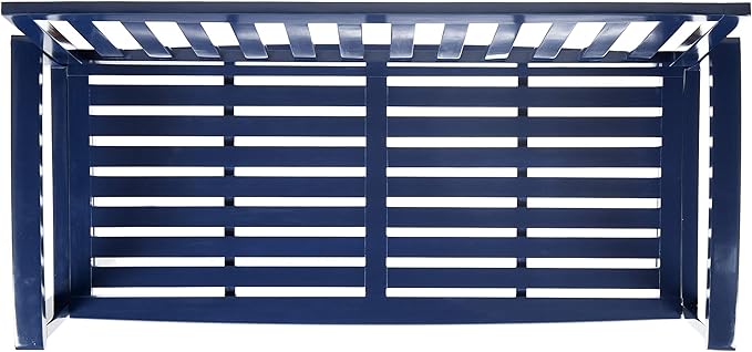 Christopher Knight Home Loja Outdoor Acacia Wood Bench, Pu Navy Blue