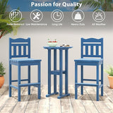 Sundale Outdoor 39 Inches Height Adirondack Bar Table, Patio HDPE Pub Height Round - Photo 5