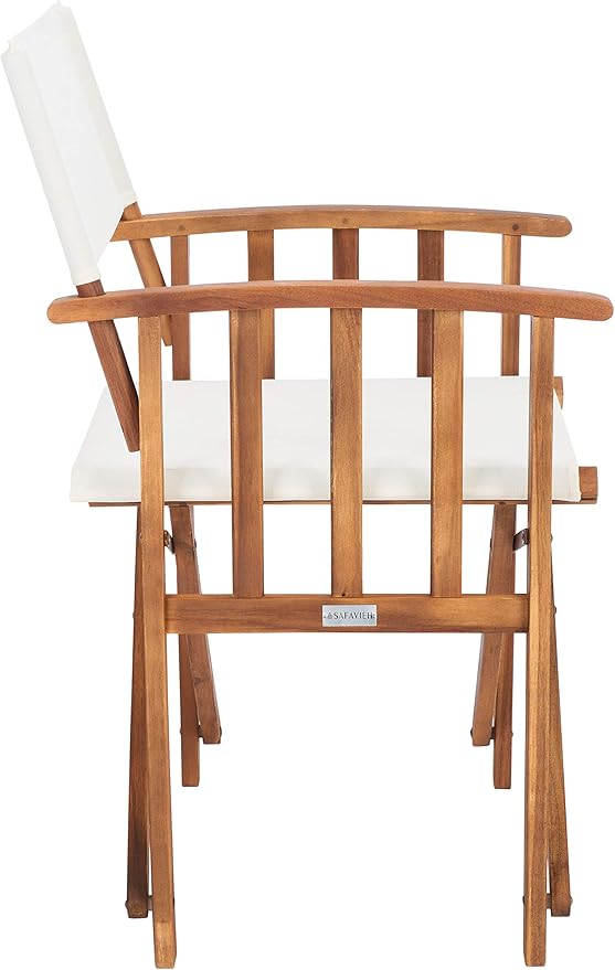 SAFAVIEH Outdoor Laguna Natural and Beige Director Chair (Set of 2)